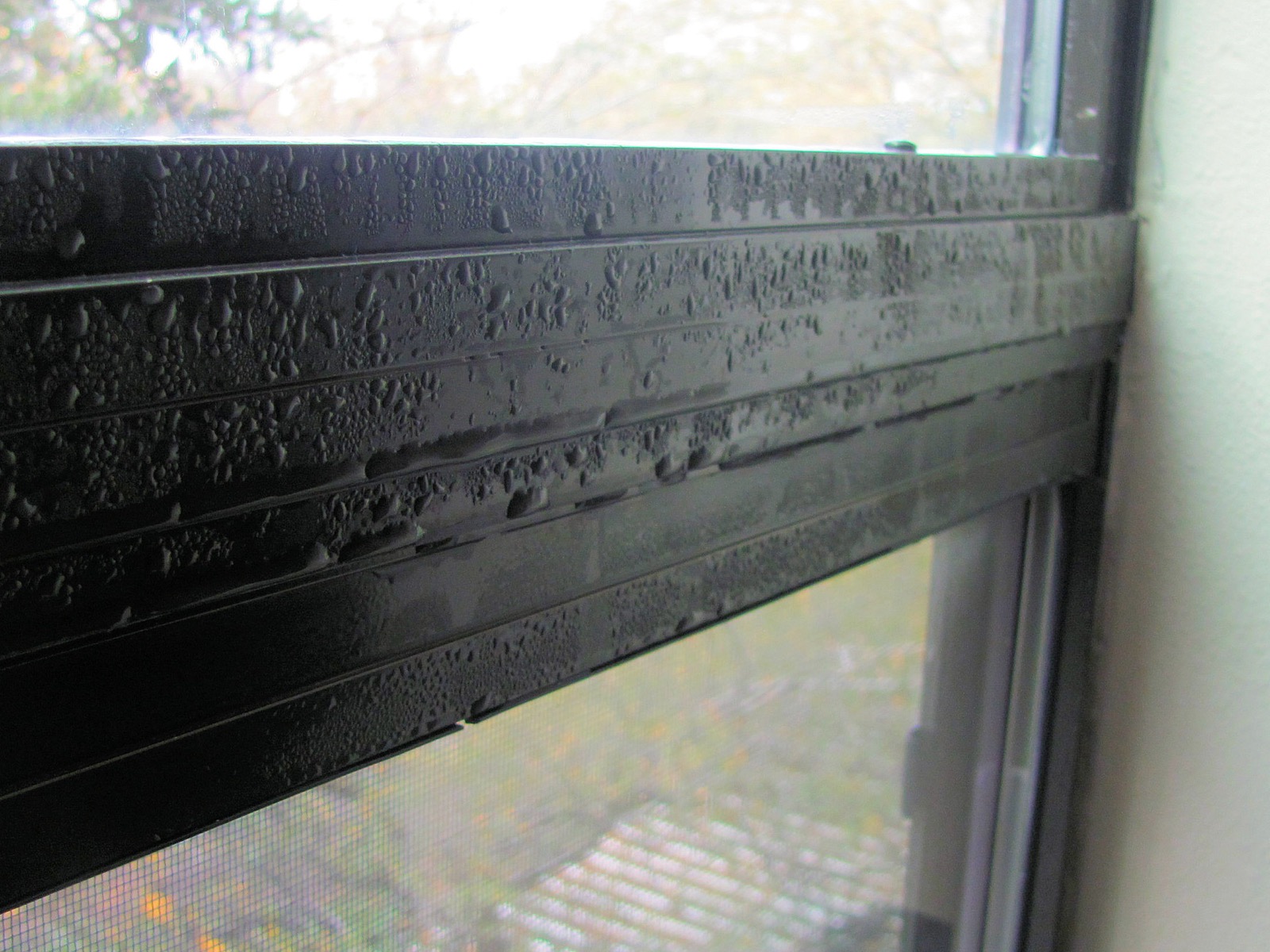 Condensation on window frame